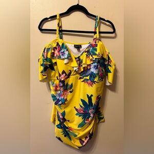 City Chic off the shoulder swim top